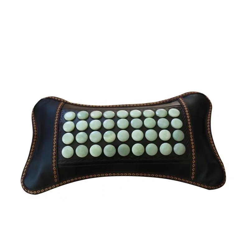 220V Adjustable Temperature Jade Heated Massage Pillow, Memory Cotton Cervical Heating Pillow/Tomalin Bianshi Summer Cool Pillow