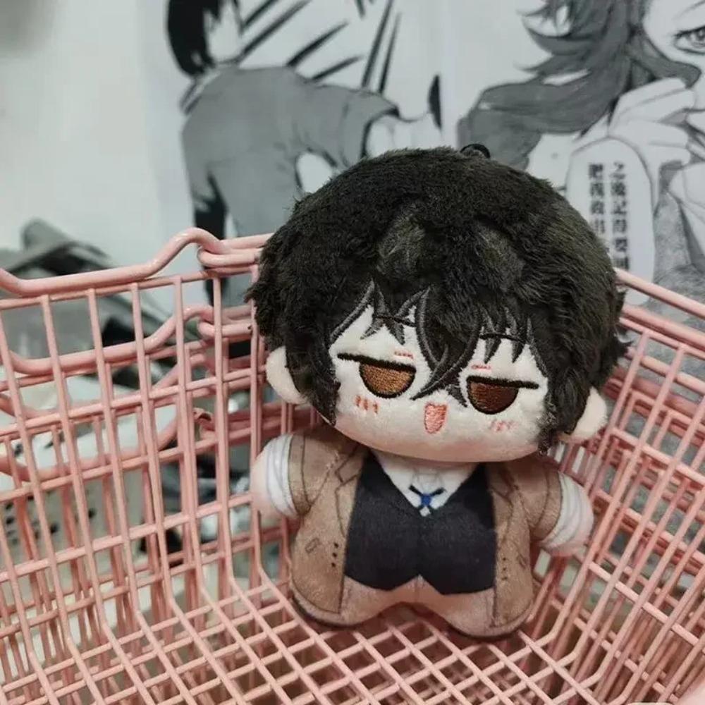 10cm Bungo Stray Dogs Osamu Dazai Plush Doll Soft Fluffy Anime Cotton Anime Cute Plushie for Fans Backpack Charm Birthday Gift