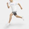 Nike T-shirt da Uomo a Maniche Corte con Stampa Logo Running Bianca CW0946-100