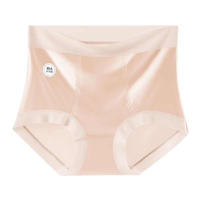 Plus Size Women Spring and Summer 10a Bacteriostatic Long Crotch High Waist Belly Light Plastic Non Scratch Briefs