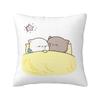 Custom Peach And Goma Eating Salad Modern Throw Pillow Cover Bedroom Decoration Car Cushion