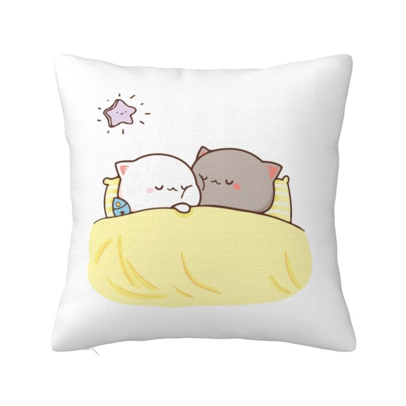 Custom Peach And Goma Eating Salad Modern Throw Pillow Cover Bedroom Decoration Car Cushion