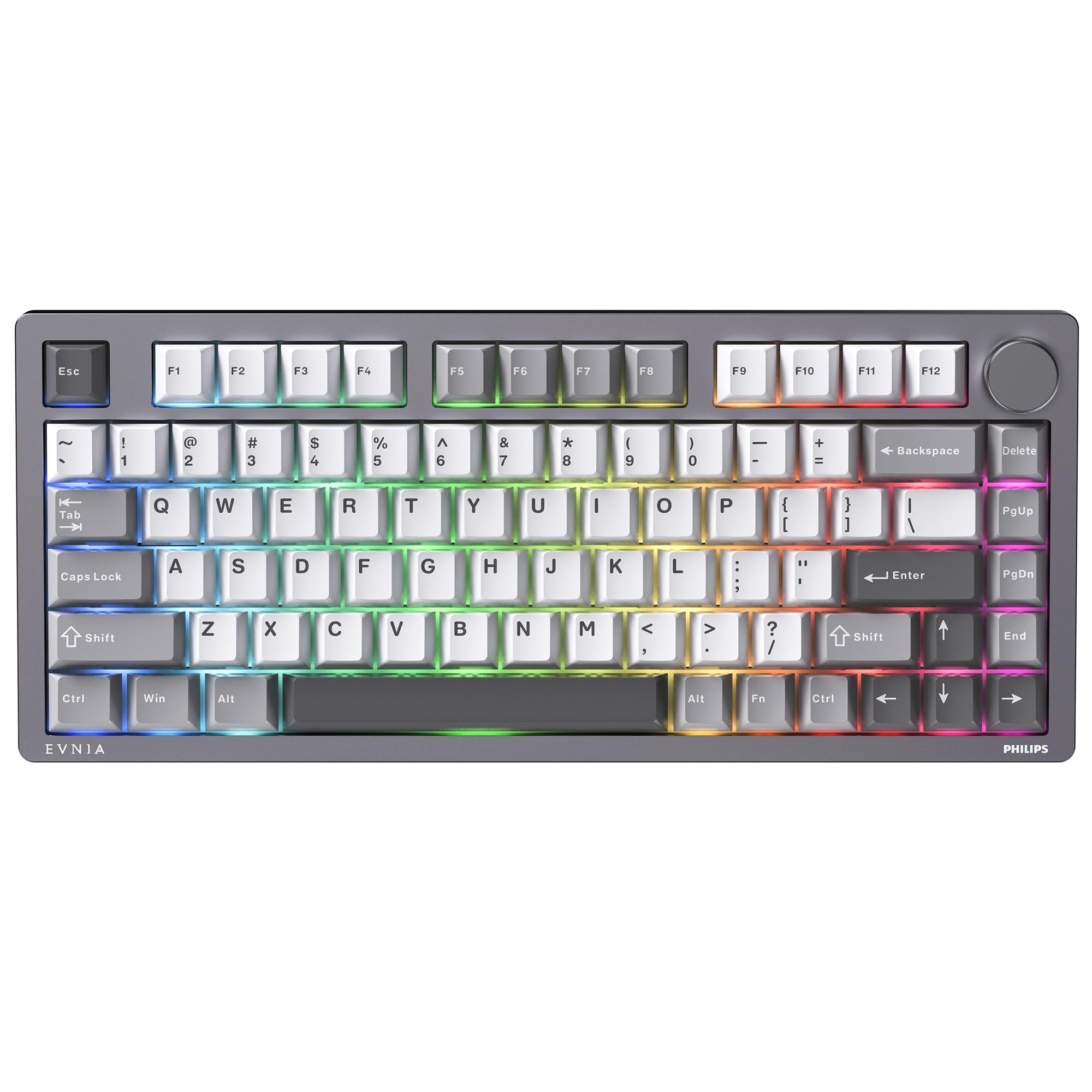 

Mechanical Keyboard with Connection 81 Gasket Sound Vibration Reduction CNC Aluminum Mechanical 4000mAh PBT RGB Precision Center Wireless Keyboard for