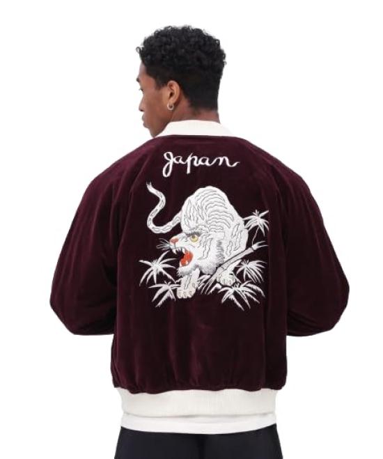 VELVETEEN SKA JACKET WHITE TIGER Velveteen Ska Jacket White Tiger XL 415 Burgundy [Avirex] Men's 783-4252017