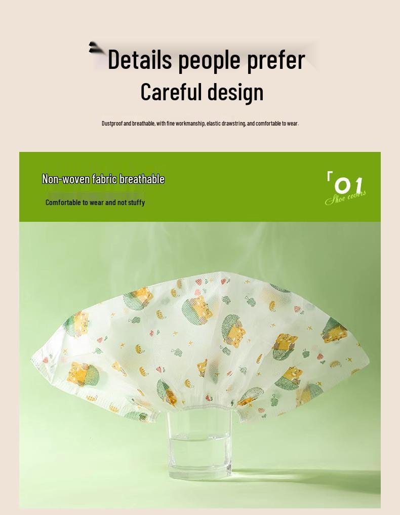 Reusable Non-Woven Indoor Overshoes: Durable and Slip-On for Students and Guests