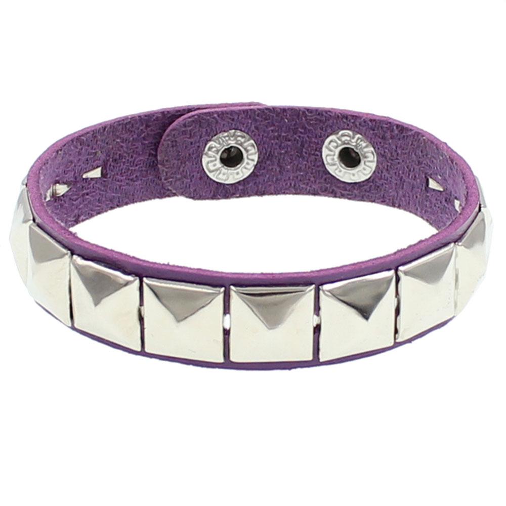 European & American Punk Street Style Rivet Bracelet: PU Leather Bangle