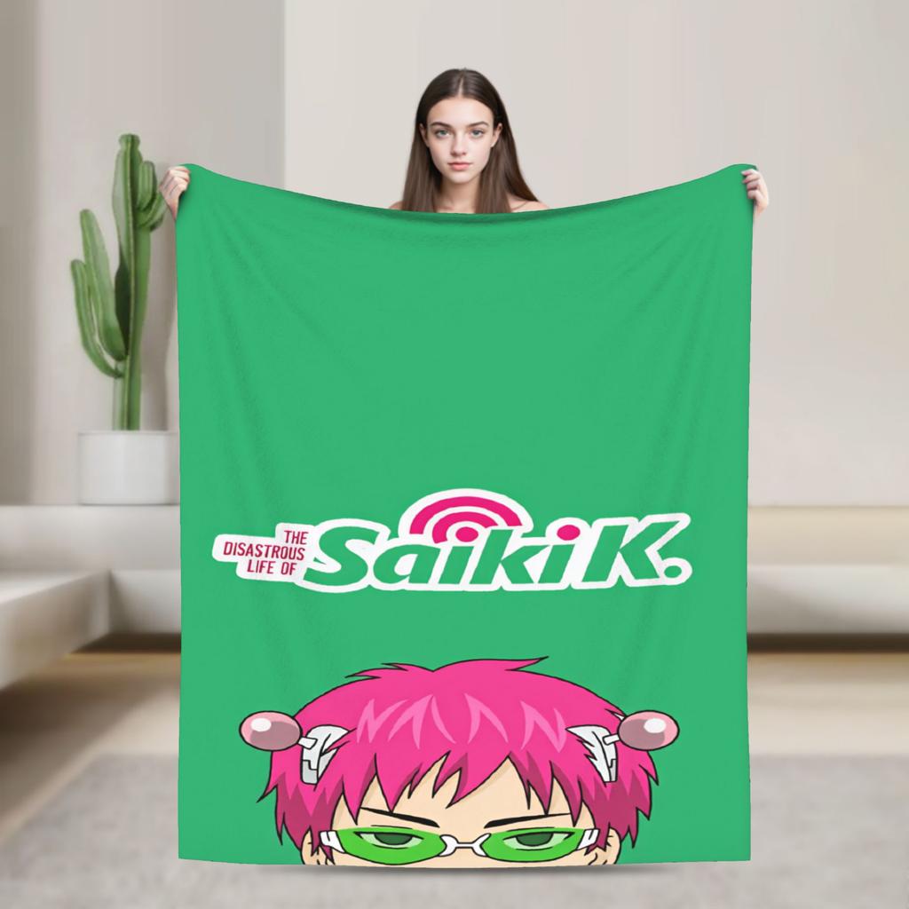 The Disastrous Life of Saiki K Super Soft Blanket Travel Plush Throw Blanket Fashion Home Decor Flannel Bedspread Sofa Bed Cover