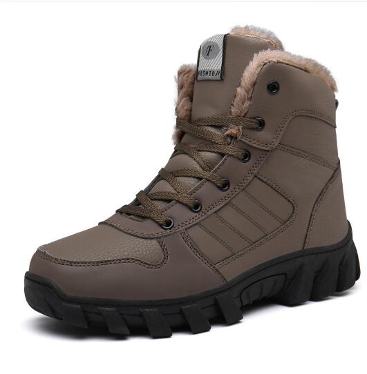Men s snow boots Winter men s cotton shoes with wool thickened warm men s boots mid-tube high-top shoes M1097 38 5644₽