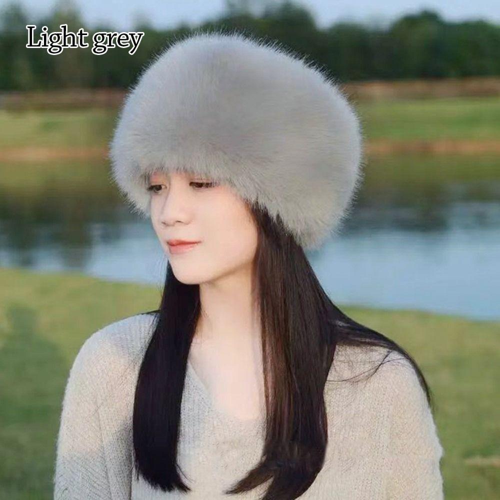 

Теплая рыбацкая шапка с защитой ушей, панама от солнца, плюшевая панама-ведро для улицы для женщин светло-серый