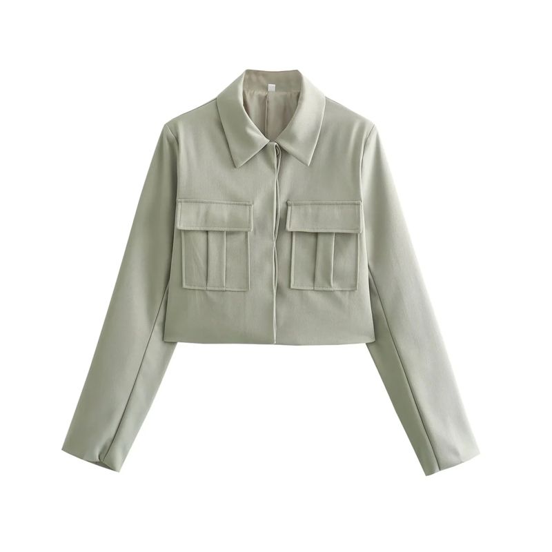 Spring New Fashion Tooling Style Short Jacket 67064071 Elegant High Waist Casual Trousers