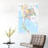 Varios Tipos de Mapas El Mapa de Tailandia Mapa de Pintura de Tailandia Imágenes Póster sin Marco Decoración Escolar