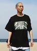 Plastic Oversized Boxy T-Shirt / Black Artwork