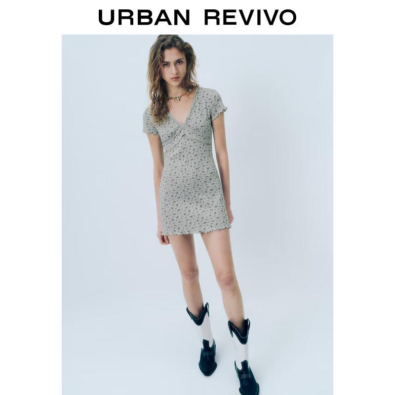 

UR 2025 Spring Ruffled Floral Lace Mini Dress M