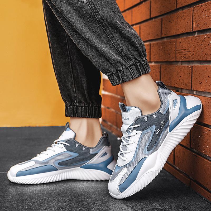 Fashion Men Shoes High Quality Sneakers Non-Slip Running Shoes Pu Leather Casual Shoes Breathable Fitness Training Shoes Summer