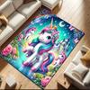 1pc Unicorn Twins Carpet Rug for Living Room Bedroom Home Sofa Decoration,Kids play Non-slip Floor Mat