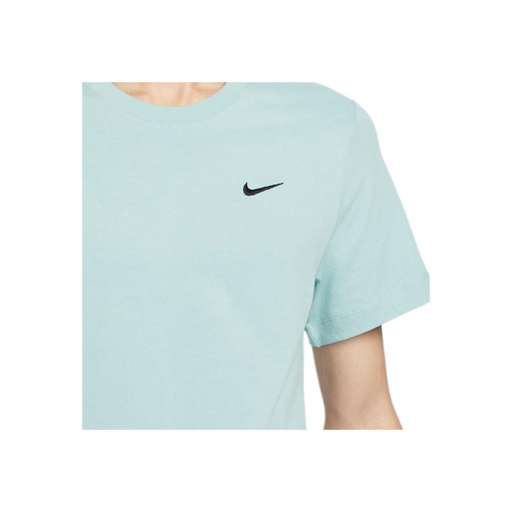 Nike Comfortable Minimalist Brand Small Logo Embroidered Breathable Casual Sports Crew Neck Short Sleeve T-Shirt Men Tops Light-Blue BV0508-309