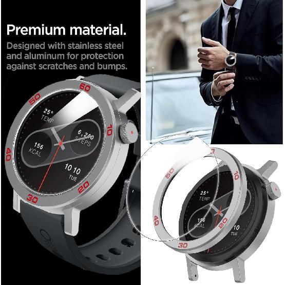 Compatible for CMF Watch Pro 2 Bezel Ring, Stainless Steel Bezel Ring Adhesive Cover Anti Scratch & Collision Protector CMF Watch Pro 2 Smartwatch