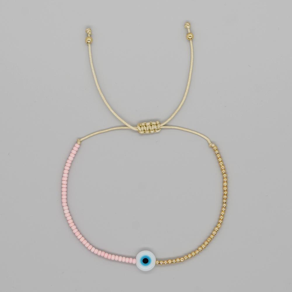 Vlen Turkish Evil Eye Bracelet Protection Jewelry Gifts Miyuki Seed Beads 18K Gold Plated Beaded Pulseras Femme Accessories