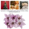 6 Pcs Artificial Blossom Purple Poinsettia Faux Flower Christmas Flower Decoration Tree Hang Decorations For Home And Party