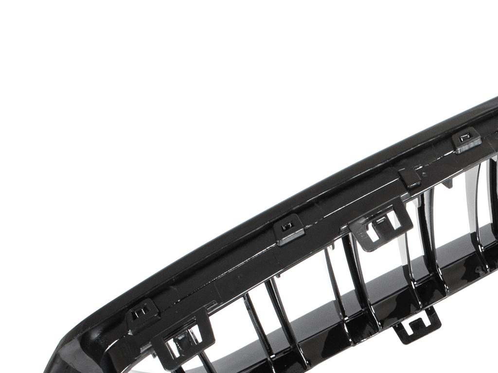 BMW 4 F32 / F33 / F36 13-18 griglie tra i fari (reni) set sinistra + destra DOPPIA BARRA NERA LUCIDA