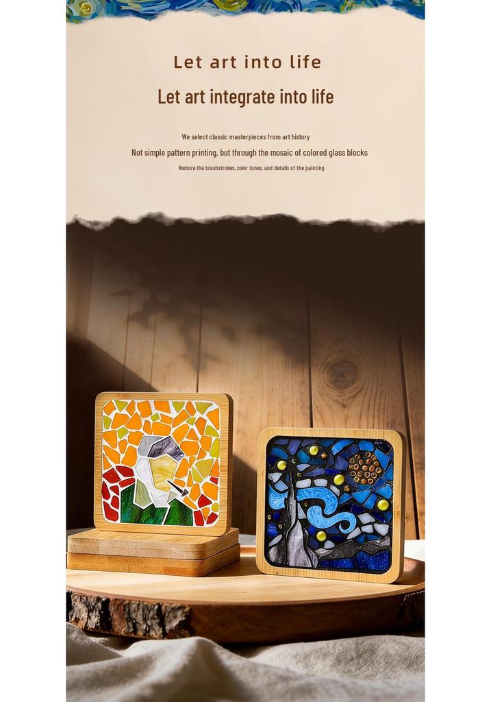 Mosaic Coaster DIY Kit: Creative Handmade Collage Art Set