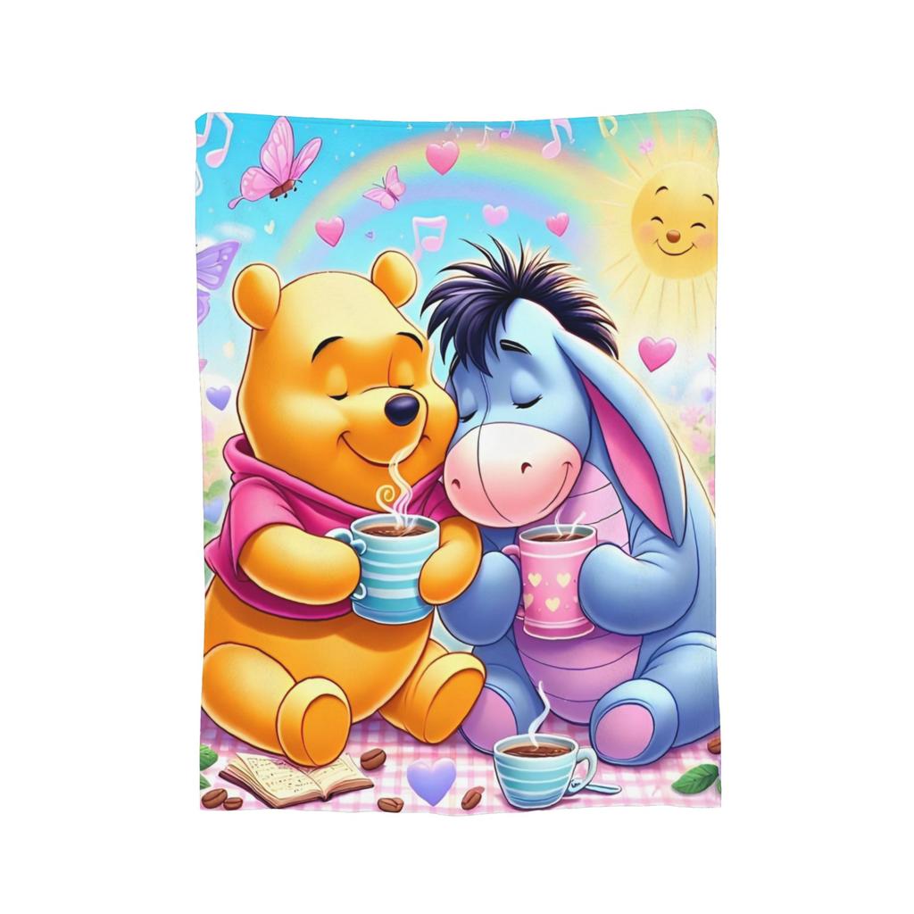 Bär Cartoon Winnie Puuh Decken Flanell Fantastisch Weiche Überwurfdecken für Bettwäsche Wohnzimmer Sommer,
