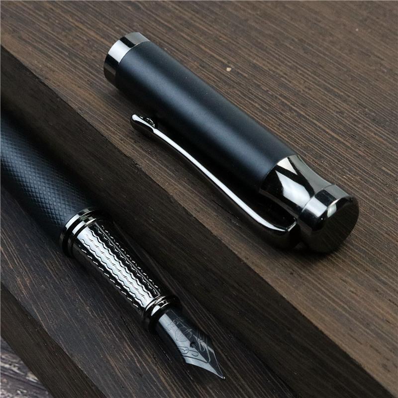 Luxury fountain pen, high-end metal copper pen body, 0.5 pointed office gift pen, student practice pen
