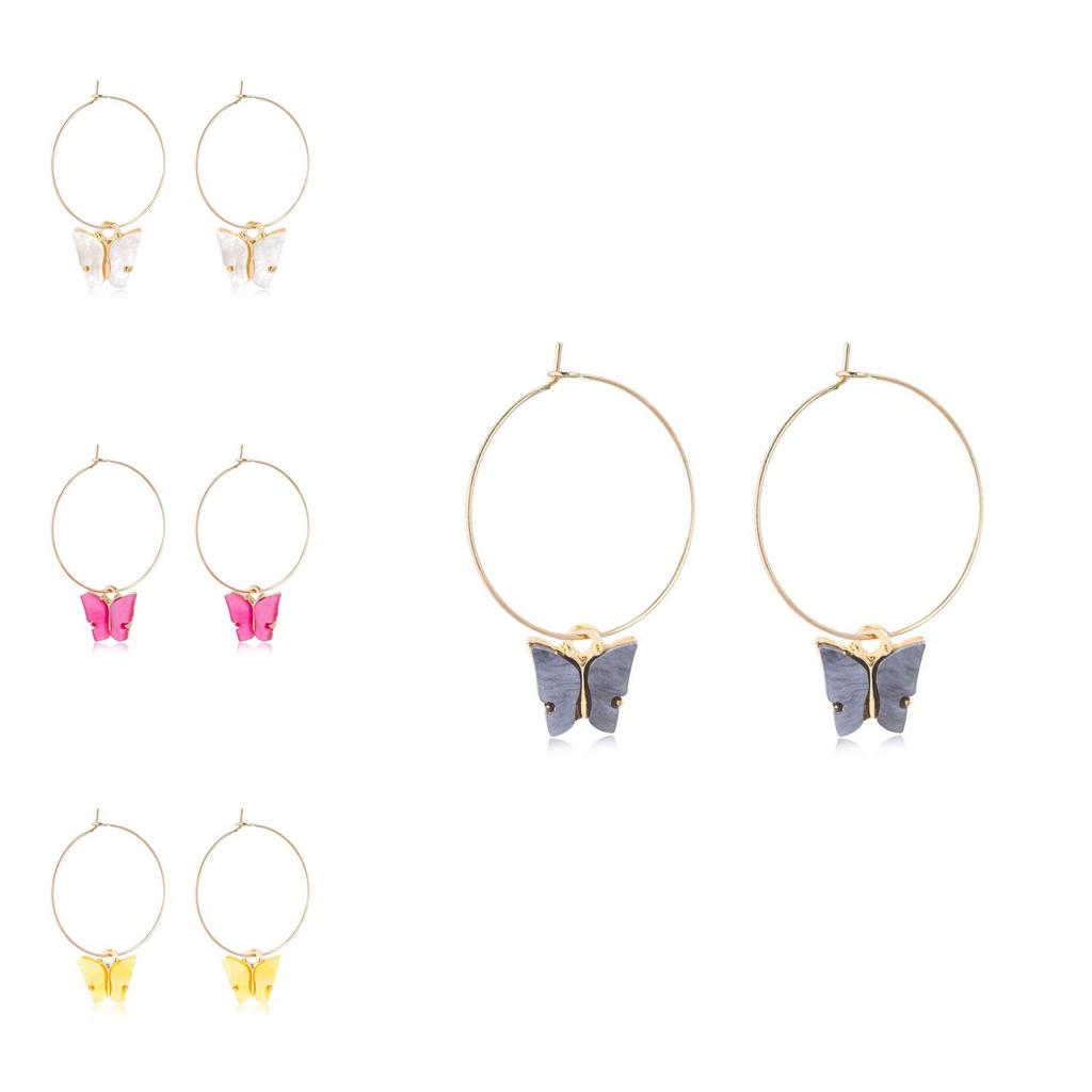 Colorful Alloy Butterfly Earrings For Women Trendy And Unique Gift Idea