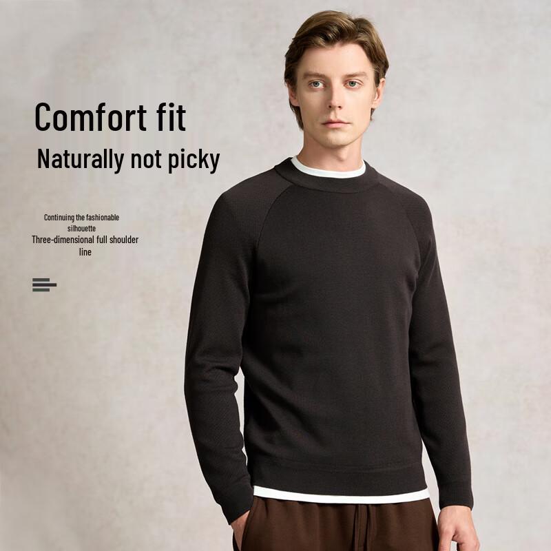 ROES Men's Autumn/Winter Thick Wool Raglan Sweater