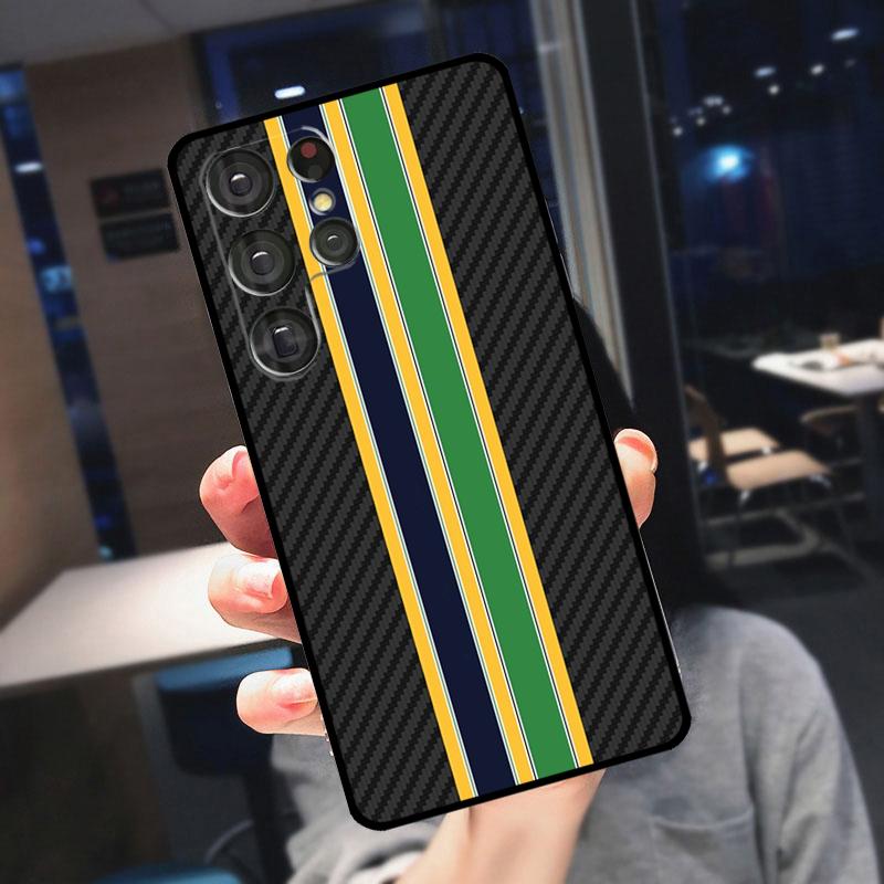 Ayrton Senna Cover For Samsung Galaxy S25 Ultra S23 S21 S22 S20 S24 Ultra S9 S10 Plus S24 FE Phone Case