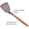 Mapthon Silicone Cooking Kitchen Utensils Set 6 PCS with Wooden Handle for Non-Sticker Cookware Heat-Resistant Kitchen Gadgets Serving Spoons,