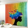 African Women Curtain Cloth Bedroom Living Room Balcony Blackout Curtain Office Hotel Insulation Curtain