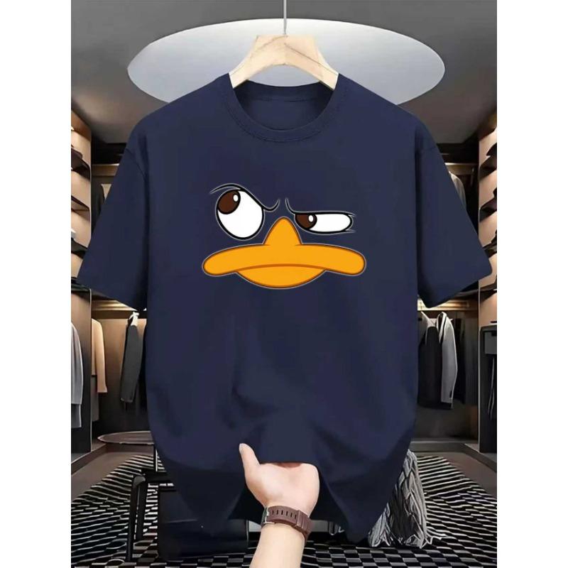 Men's Summer Loose Plus Casual Print Sports Round Neck Short Sleeved Quick Drying Sports T-shirt Top