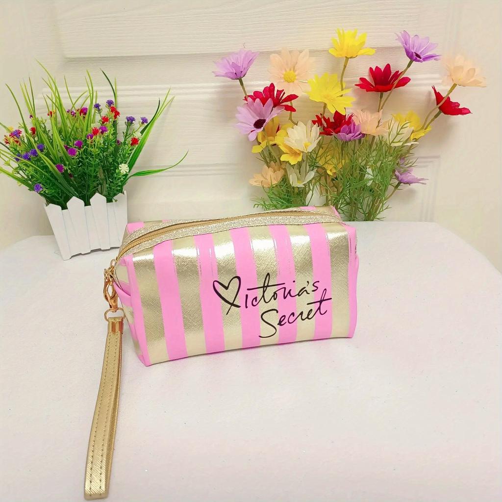 Tragbare Streifen Make-up Tasche Klein Hohe Schönheit Handtasche Mini Tragbare Kosmetik Aufbewahrungstasche Wasserdichte Damentasche