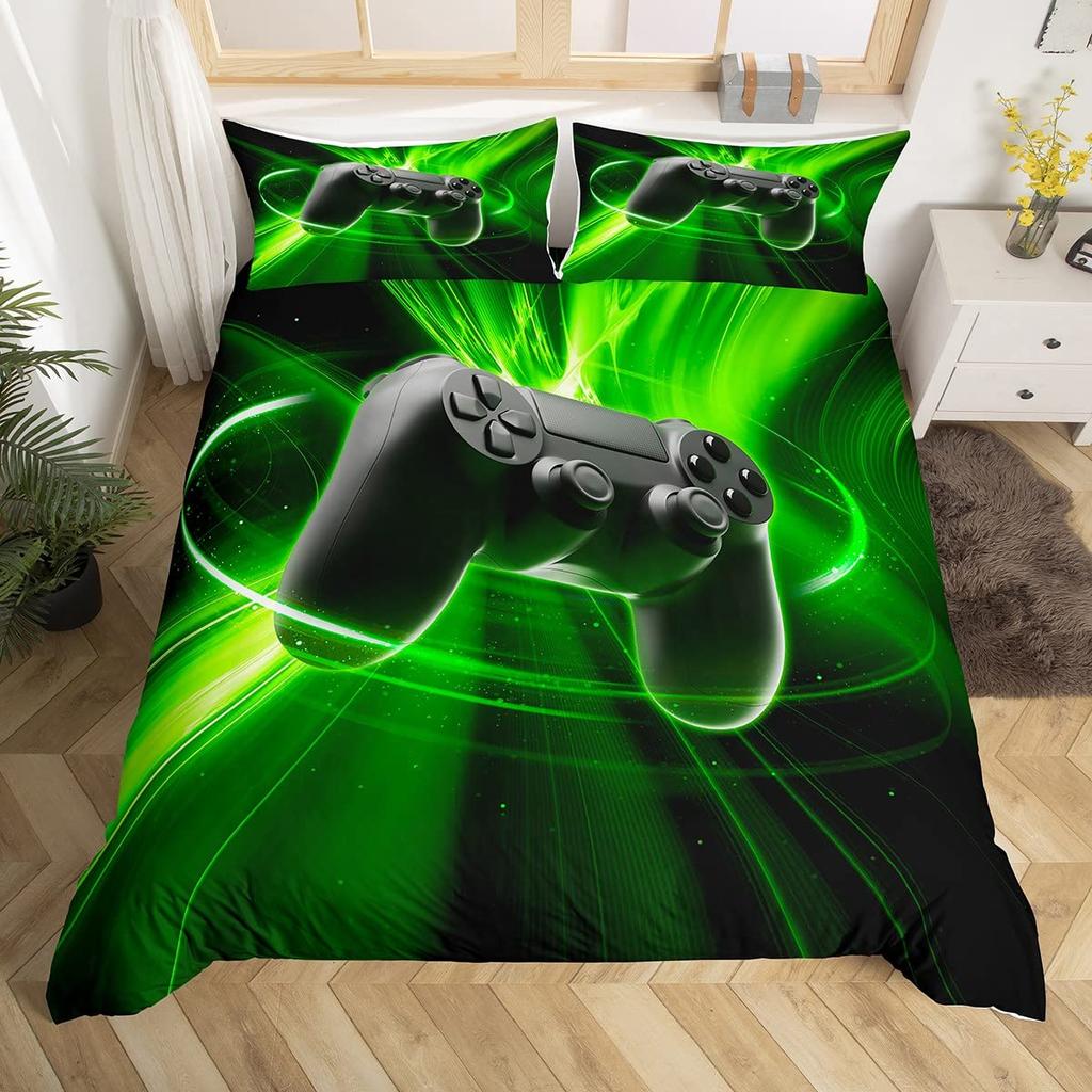 Spēļu pults segas pārvalka komplekts Mikrošķiedras Spēlētājs Spēlēšana Džoistiks Segas pārvalks Karaliskā izmēra Bērniem Zēniem Videospēļu Vienguļamās gultas veļas komplekts