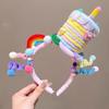 Creative Rainbow Stars Birthday Atmosphere Headband Torsion Bar Eye Catching Birthday Hair Hoop Cake Headband Hair Accessories