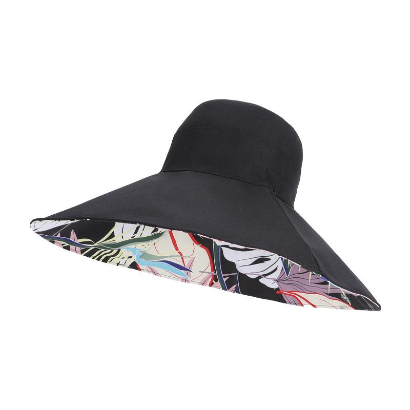Summer Widened Brim Sun Hat Children Can Wear Double-sided Bucket Hat Fashionable Versatile Big Head Circumference Sun Hat