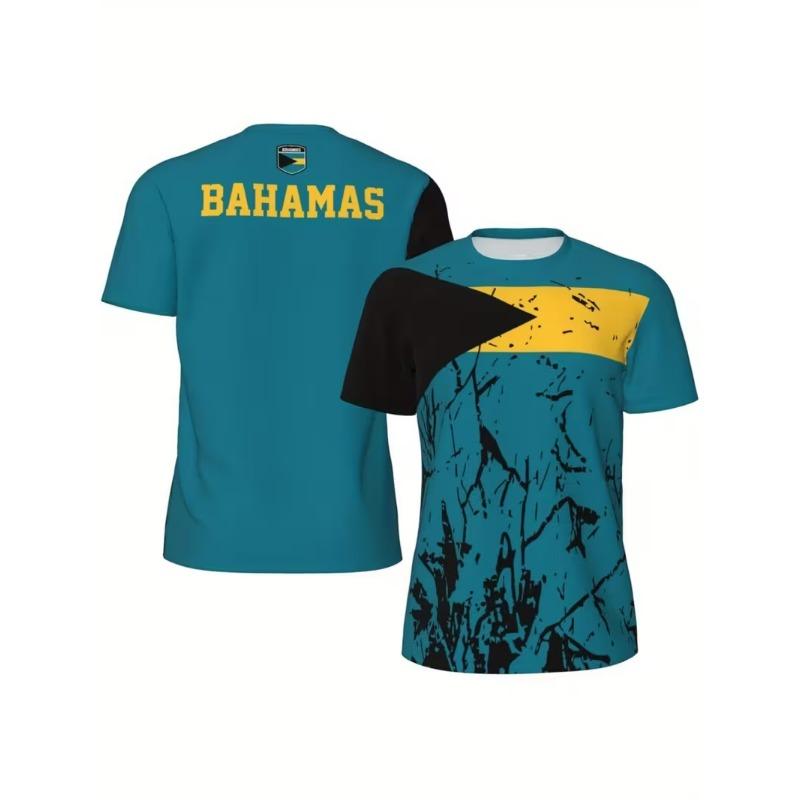 New Summer Men's 3D Digital Printed Soccer Jersey, Loose Fit, Breathable, Quick-Drying, Short-Sleeve Sports Training Jersey