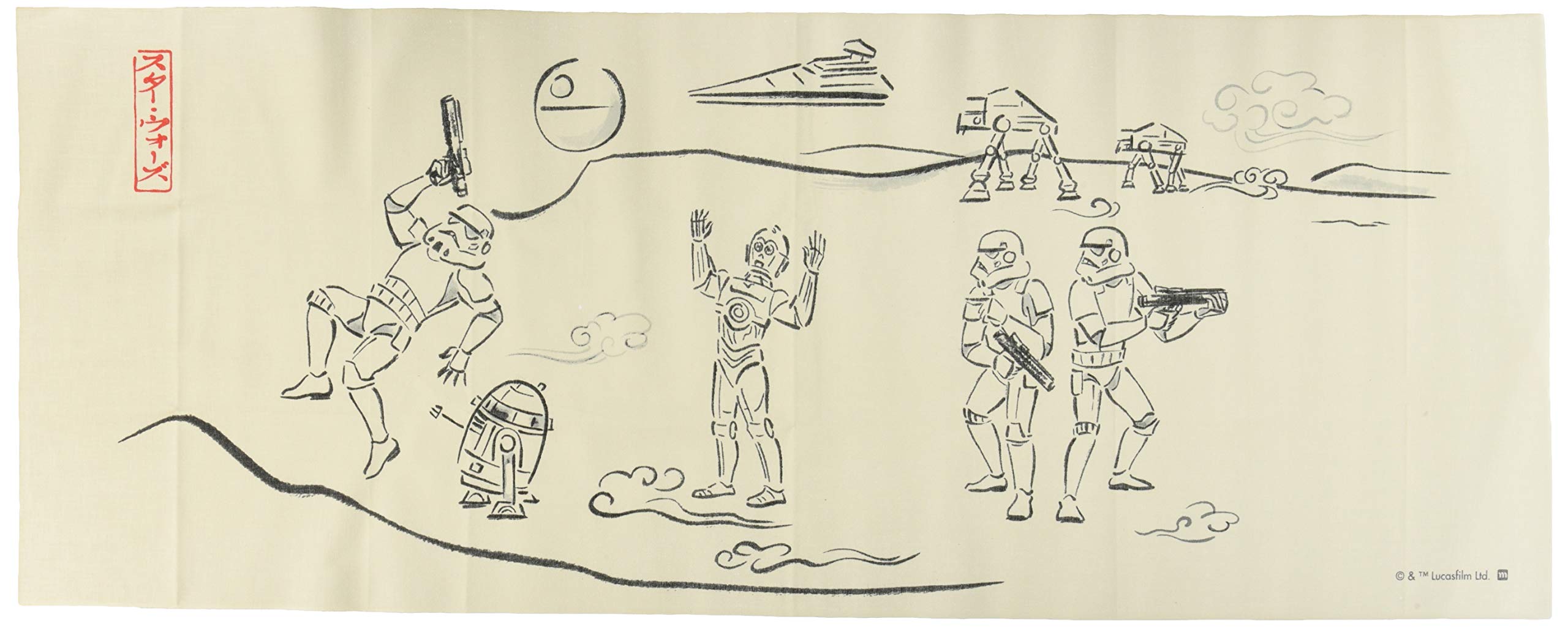 

Marushin Tenugui STAR WARS Звездные войны 34 x 90 см Светлые чернила 2535027500