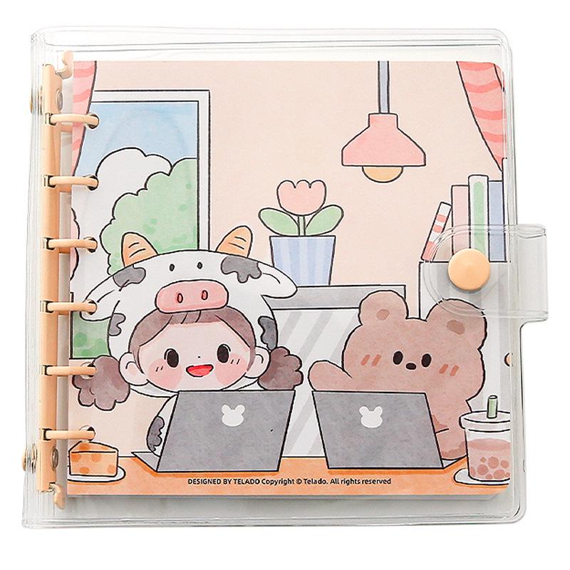 Tirado Abu Detachable Square Loose-Leaf Cute Girly Notebook