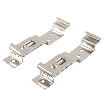 2Pcs Trailer Number Plate Holders Clips Stainless Steel Spring Loaded Numberplate Clamps Replacement License Plate Brackets