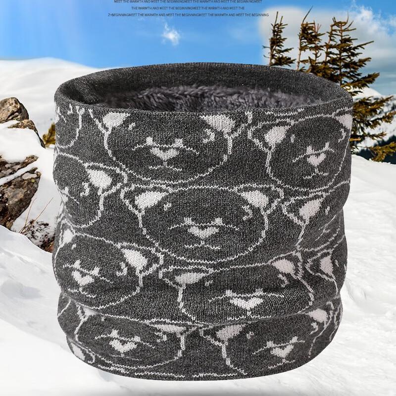 

Winter Plush Lined Knitted Neck Gaiter One Size Fits All