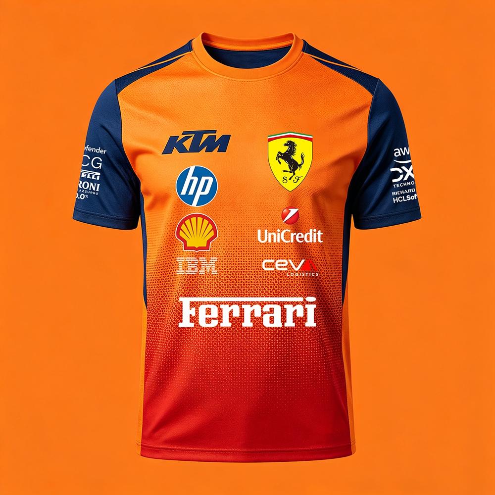 KTM 2026 Zomer F1 Team Jersey T-shirt, Ademend Motorsport Top XL