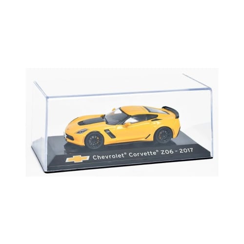 Atlas 1/43 Scale Chevrolet Corvette Z06 2017 (Yellow) Diecast Model Car with Clear Case