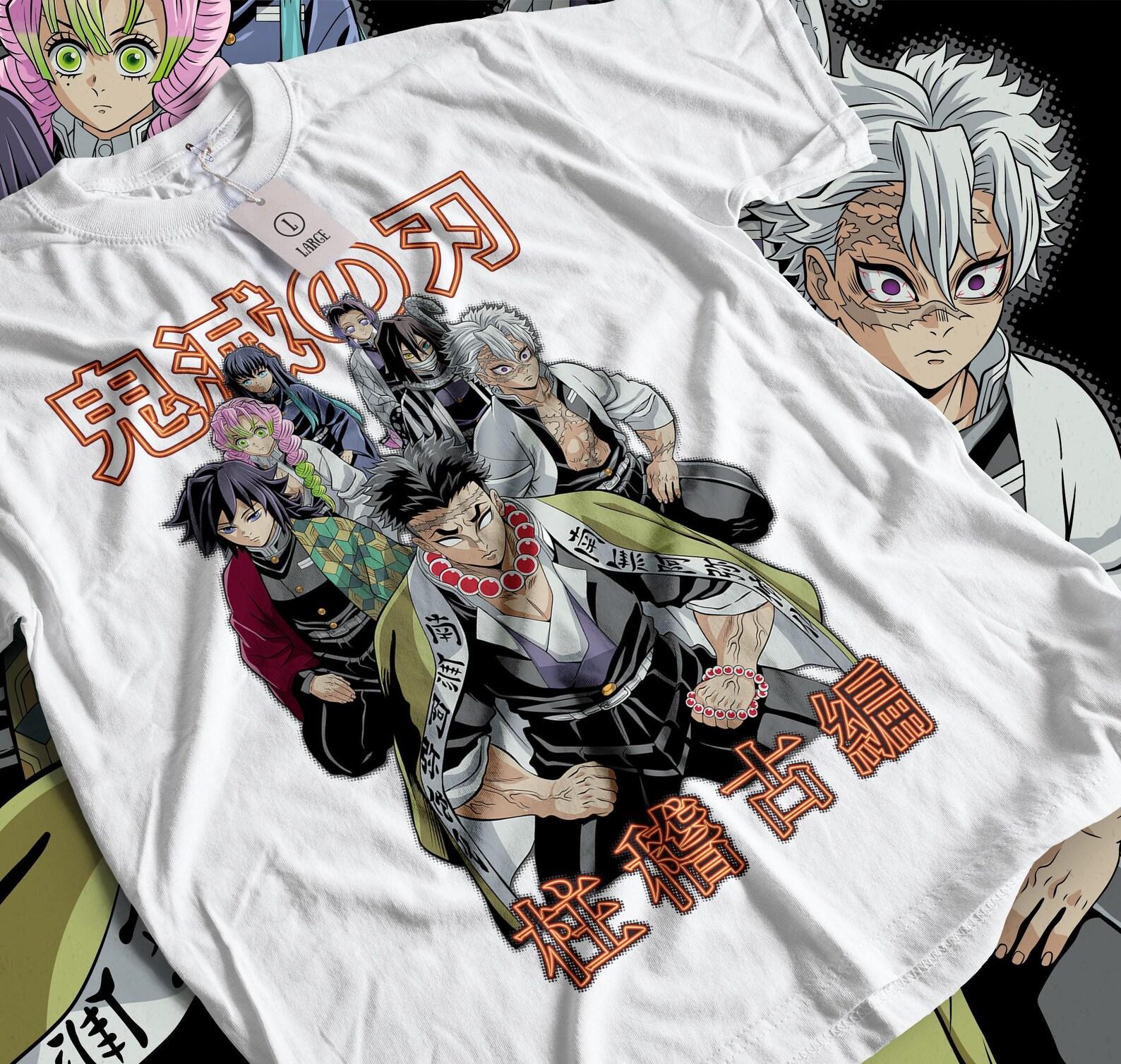 Anime Graphic Tee, Japanese Demon Manga Shirt, Streetwear Apparel XL