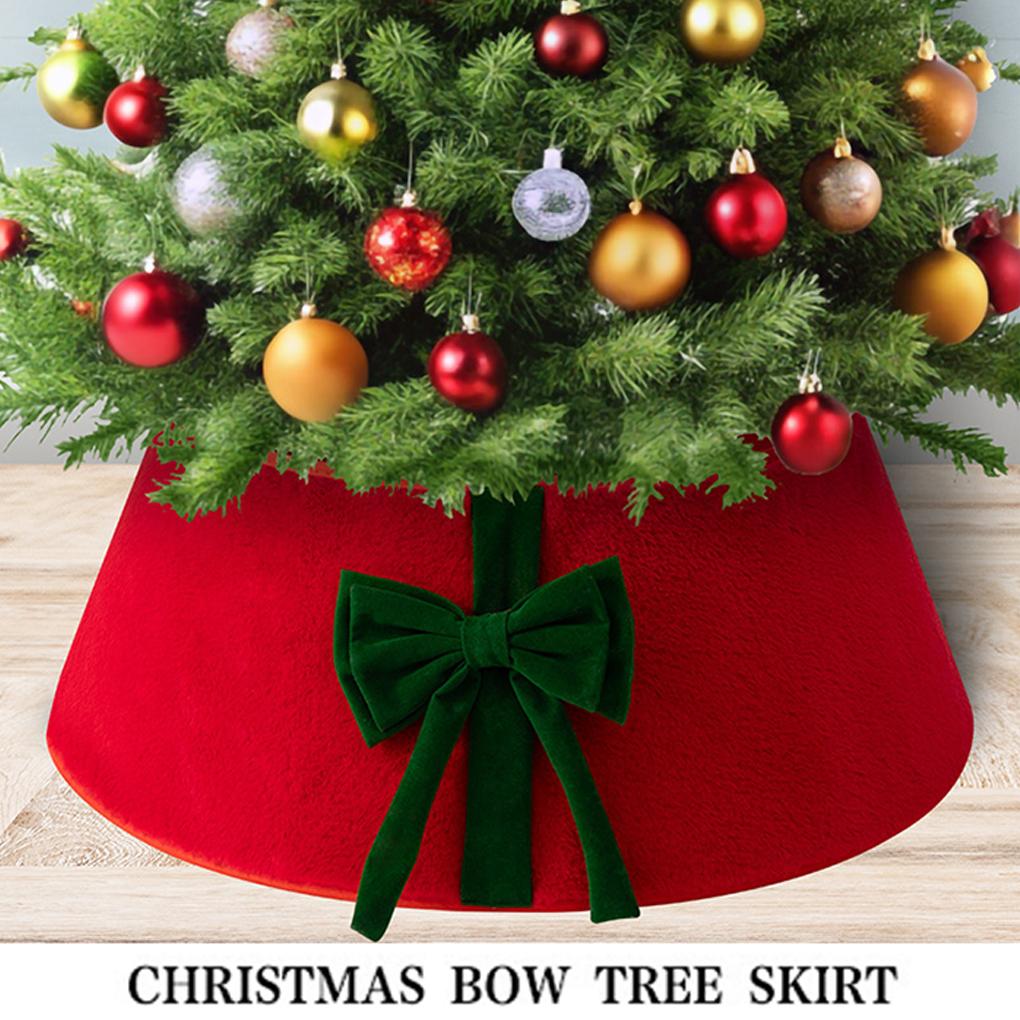2025 NewThick Durable Fabric Tree Skirt Collar Sturdy And Stylish Base For Tree Saving Space Plush Christmas Tree Collar 56*20cm