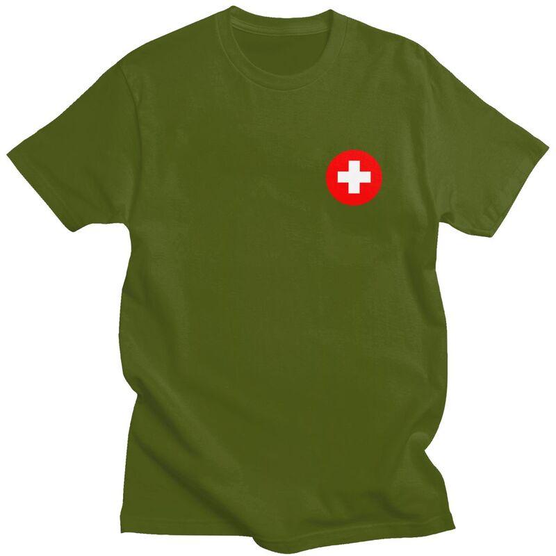 Lucky starfish Top Custom EHBO Noodgeneeskunde T-shirt voor Mannen Puur Katoen T-shirt Vrijetijds Tee Dokter Verpleegkundige T-shirts Slim Fit XL
