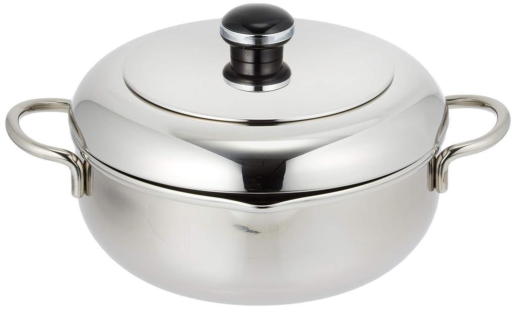 Miyazaki Seisakusho Objet The Tempura Pot, 20cm, Made In Japan, 5-Year Warranty, IH Compatible, Lightweight, OJ-44