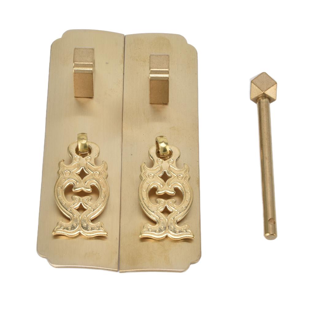 Chinese Antique Brass Handle Retro Exquisite Easy Installation Oriental Cabinet Handles for Cabinets Wardrobes