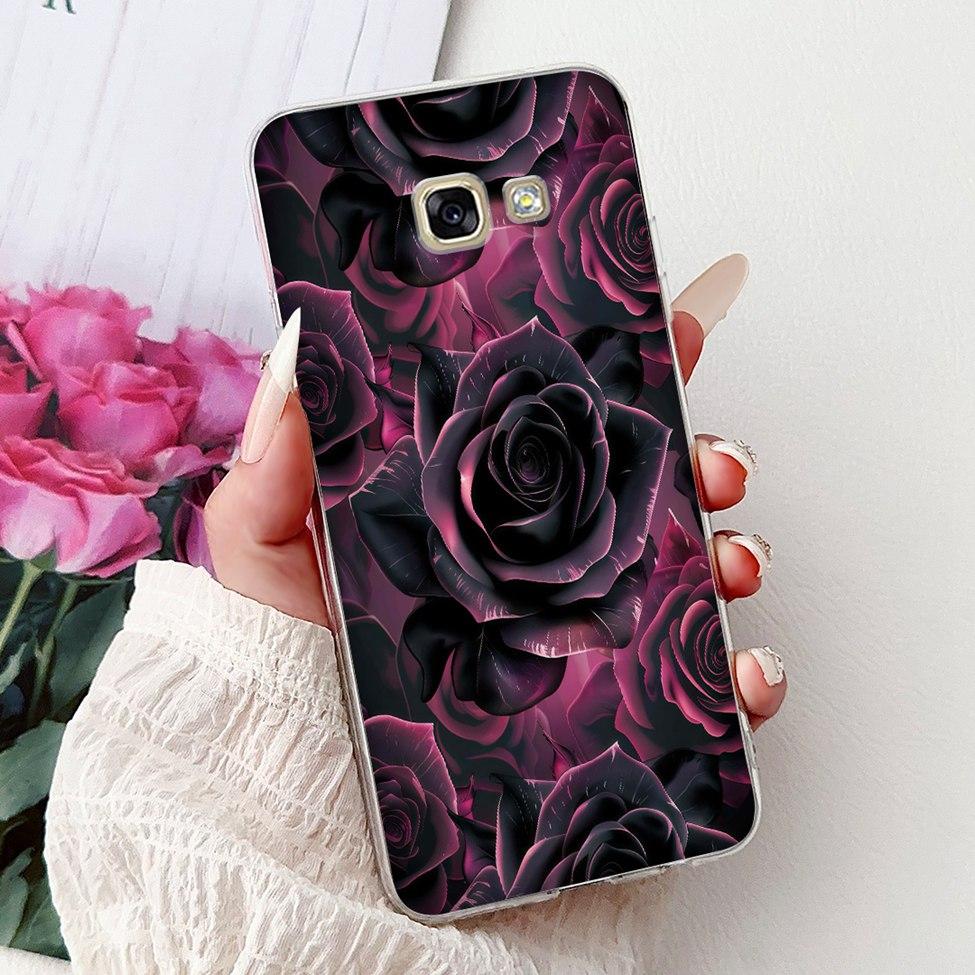 Clear For Samsung A5 2017 Case A520F Cute Cat Fashion Flower Funny Cool Painted Back Cover For Samsung Galaxy A5 2017 Phone Case